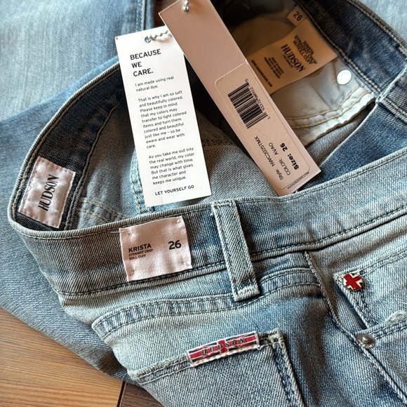 Hudson jeans Krista straight crop roll cuff size 26 - Picture 7 of 8